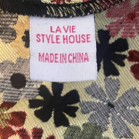 La Vie Style House jacket duster brocade floral pattern Unique - Picture 10 of 11